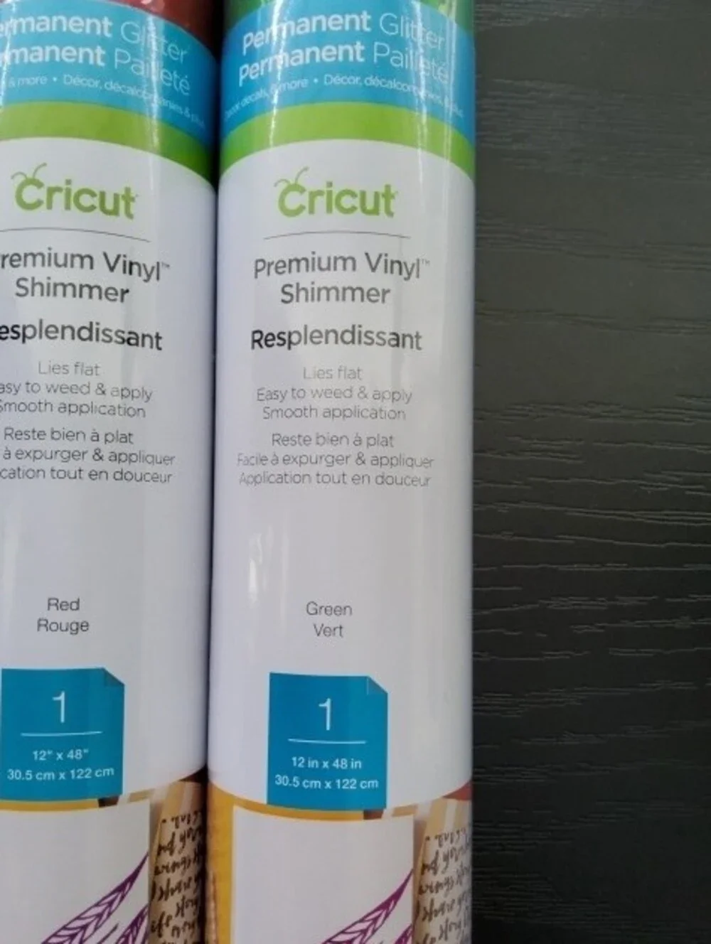 Cricut Premium Shimmer Vinyl Rolls Bundle Lot NIP